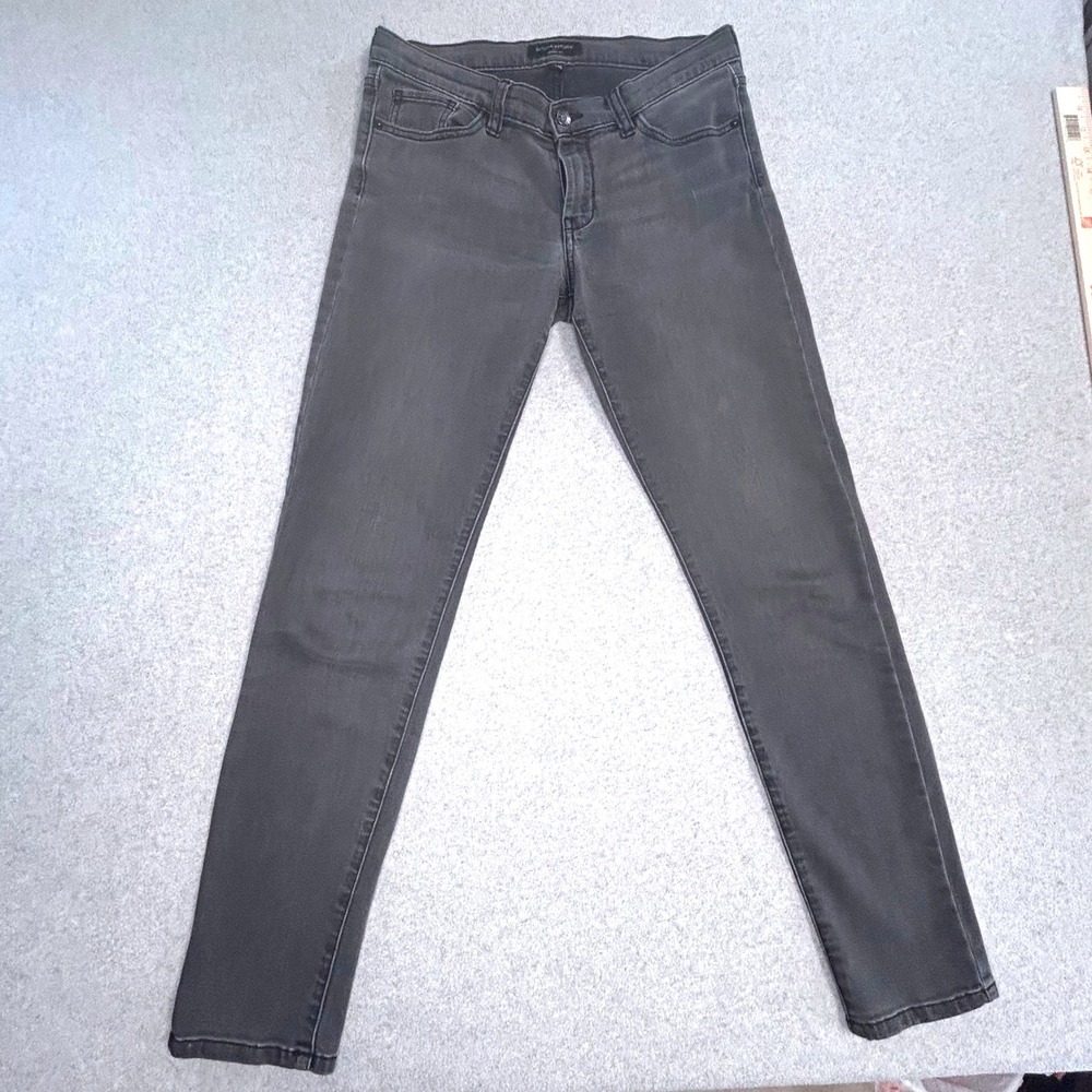 Banana Republic Skinny Fit Jeans Womens 28/6 Faded Black Stretch‎ Denim Mid Rise